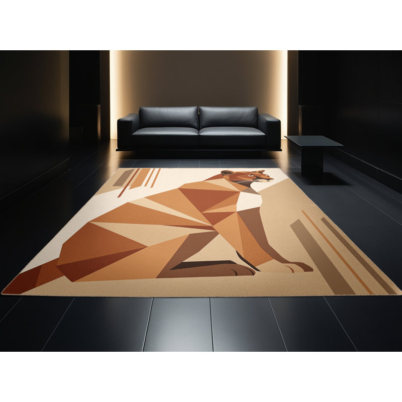 Tapis lavable à la machine Pavli Cougar Puma, 6 X 9