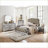 Modern Traditional 2-Drawer Silver Nightstand with Embossed Fronts