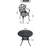 5 - Piece Cast Aluminum Patio Furniture, 4 Seats With Comfortable Cushions, Round Table, Noise Reducing Foot Pads, Stackable Design, Outdoor Dining Momentum Furniture , Garden & Use-1551042058