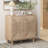Seagrass 2-Door Accent Cabinet with Wood Frame-2047857197