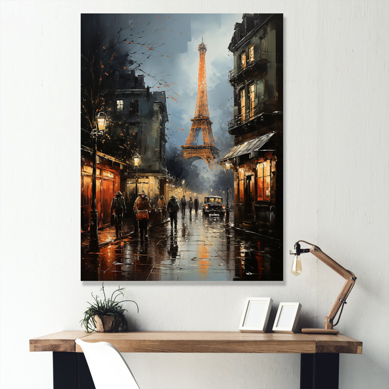 Boulevards de la Tour Eiffel, Paris I, H 32 po x l 16 po x P 1 po, Toile tendue