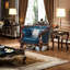 Fauteuil en cuir de style européen de 51,1 po de largeur