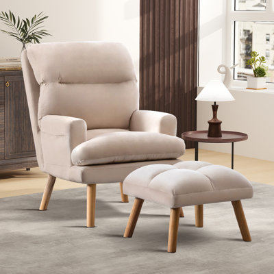 Fauteuil d'appoint inclinable avec repose-pieds 44,1 po