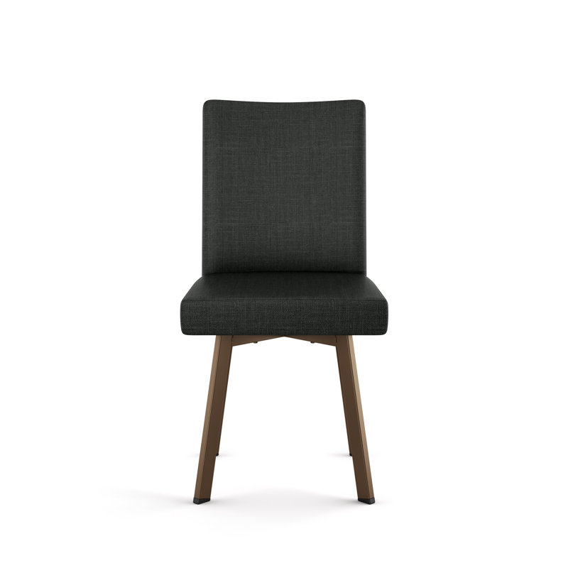 Chaise rembourrée Lykins, Noir, Bronze