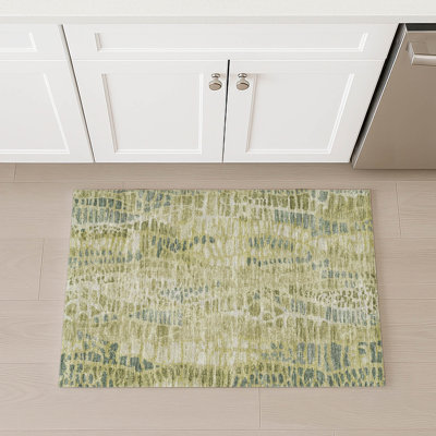 Machine Washable Indoor/Outdoor Chantille ACN2382 Circles Rug