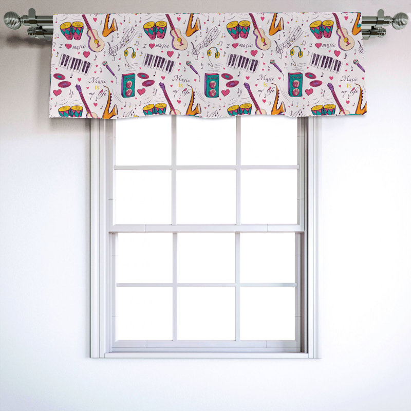 Sateen Ruffled Window Valance