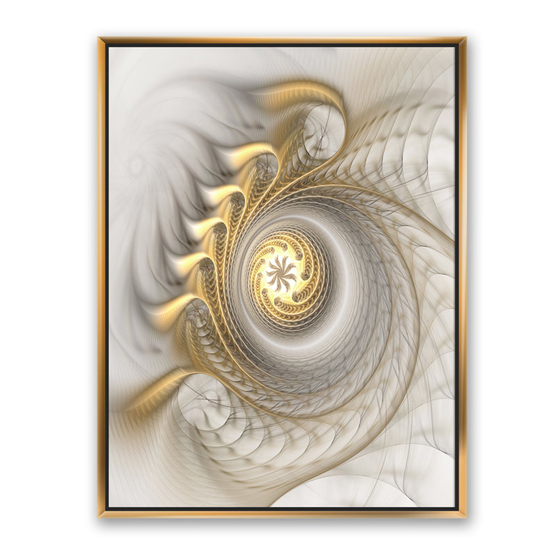 «Glowing Fractal with Recursive Curves», reproduction d'impression sur toile, H 46 po x l 36 po x 1,5 po