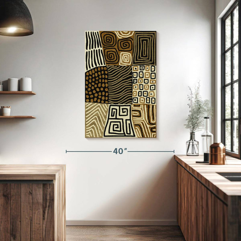 Avery Neutral Tribal Lines, 39" H x 26" W
