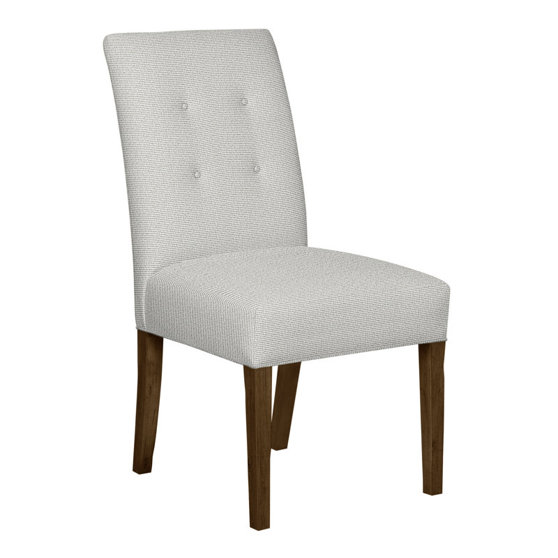 Chaise d'appoint à dossier boutonné Vanguard Butler, Coton Callaloo, La Havane