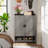Shoe Cabinet with Adjustable Shelves and Doors-1210786871