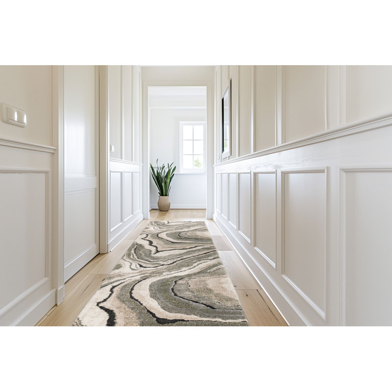 Daymein Abstract Area Rug, Runners 80 x 300 cm
