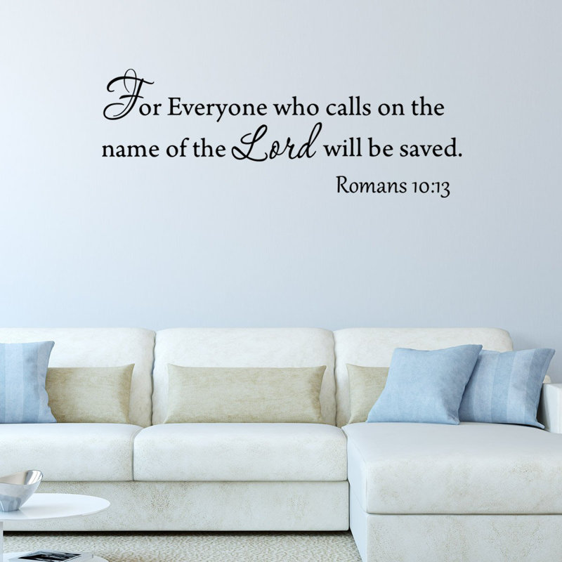 Drewett Text & Numbers Wall Decal, 10.5" H x 30" W x 0.01" D