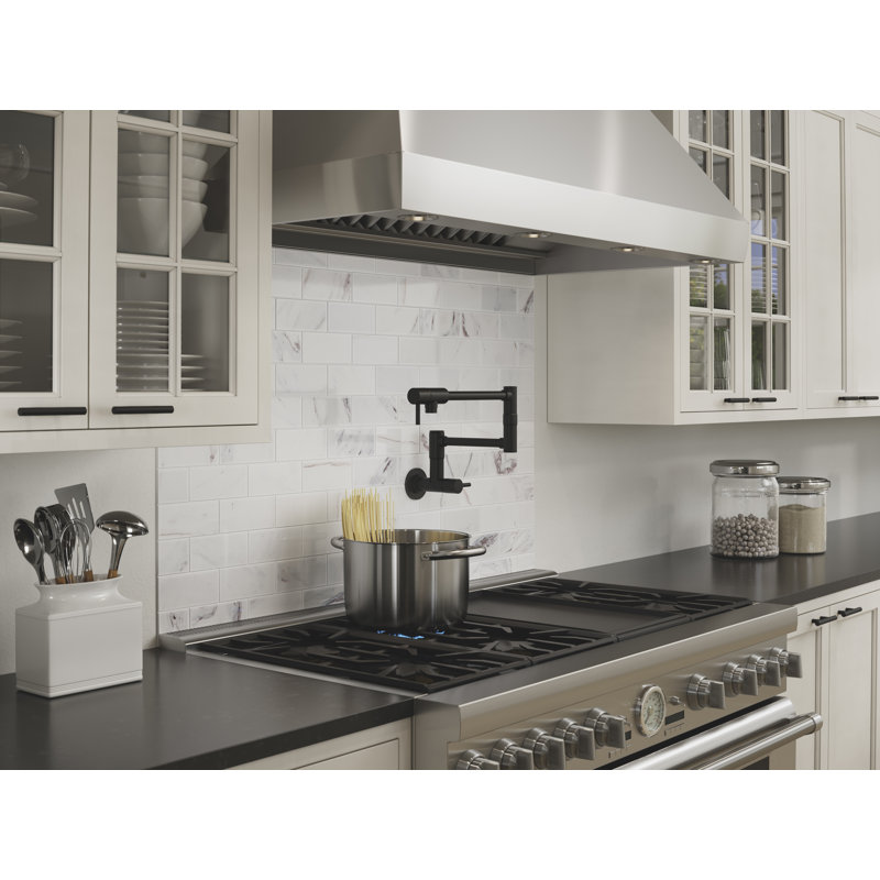 Lita Pull Down Touch Pot Filler Faucet, Matte Black