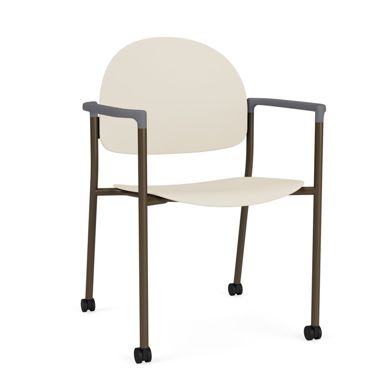 Chaise d'invité à chat avec roulettes, Bronze, Poly sable beige sable