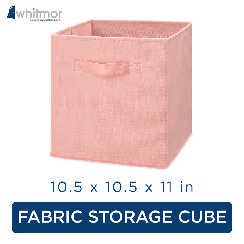 Whitmor Clip & Cube™ Fabric Bin, Pink