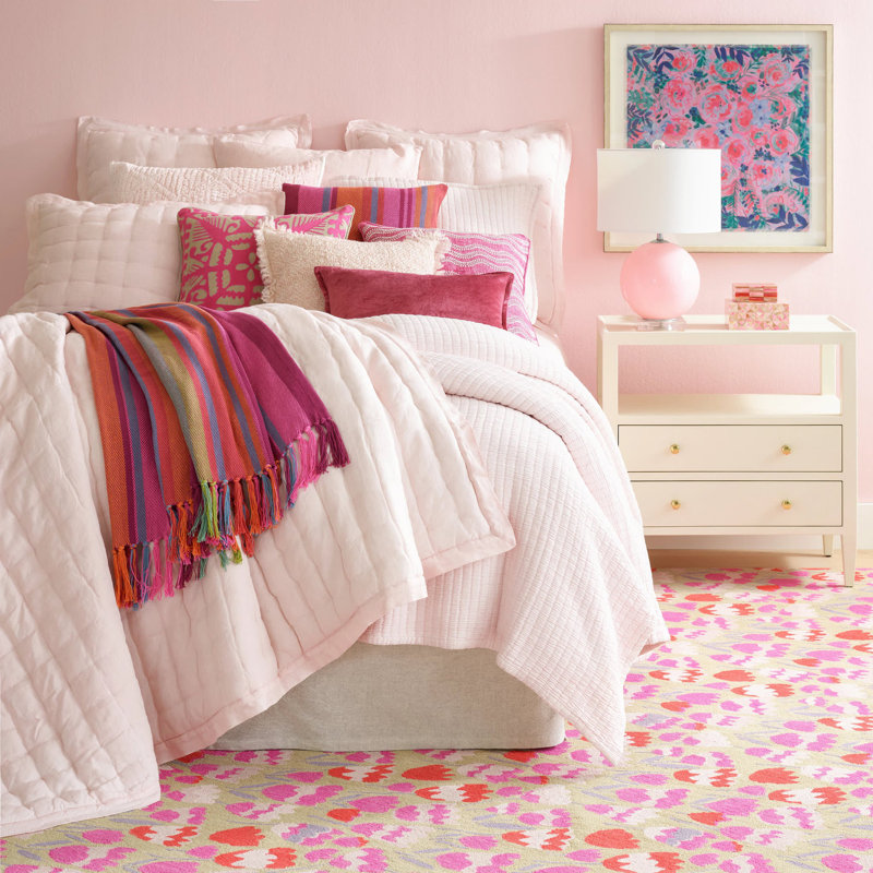 Housse de coussin rectangulaire en mélange de coton / viscose Panne, Baie