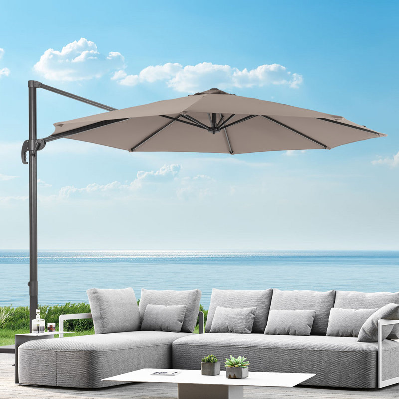Parasol en porte-à-faux 10 pi Dobrosav, Gris