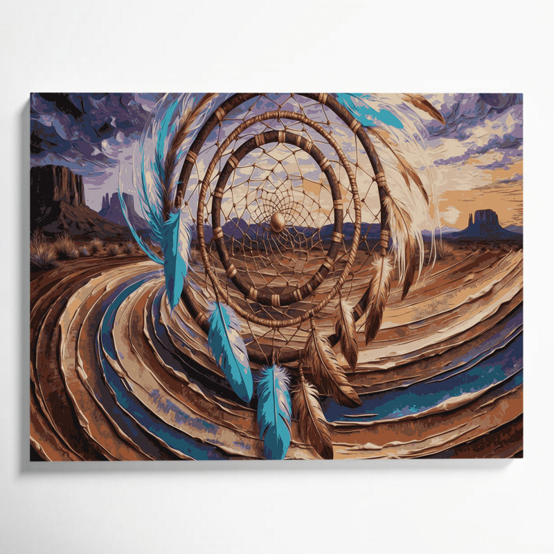 Art mural sur toile 72 "South American Cowboy Native American Inspired", H 12 po x l 18 po