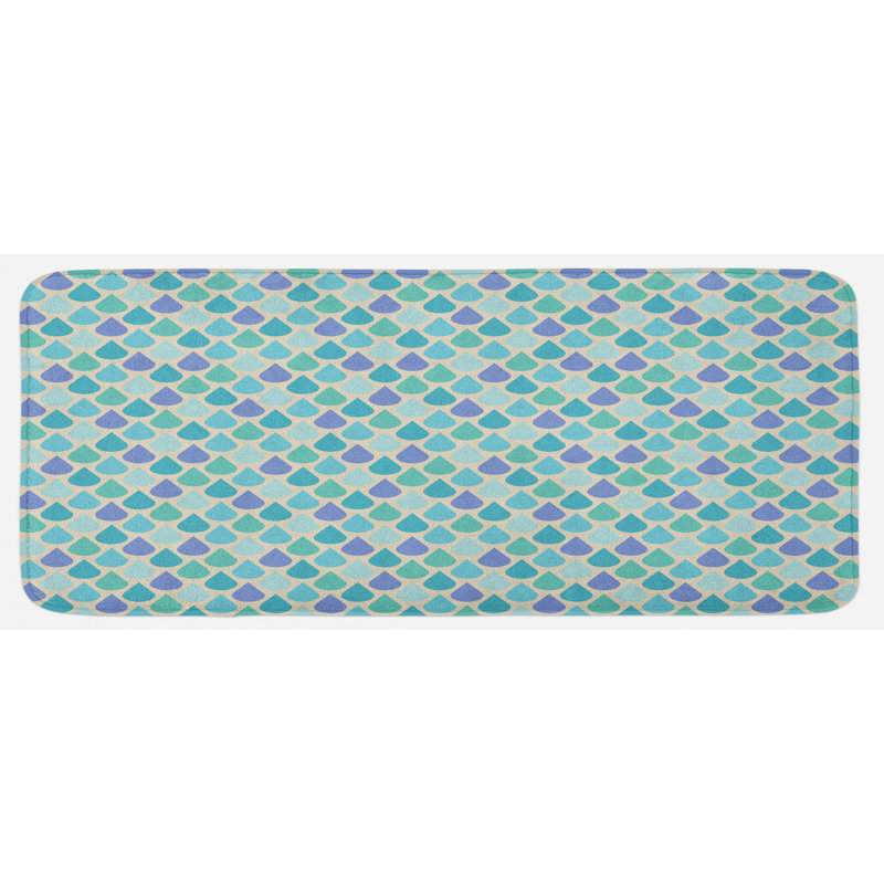 Tapis de cuisine coloré avec gouttes d'eau colorées