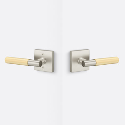 Aspra Square Passage Rosette, Knurled Grip