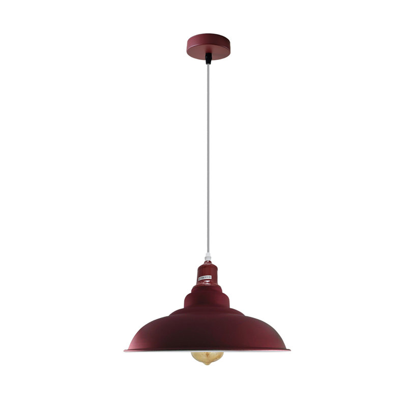 1 - Light Red Single Pendant, No
