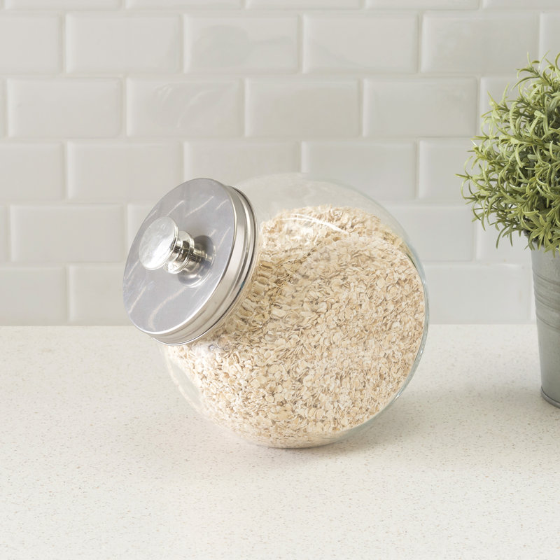 Glass Jar, 8" H x 7" W x 5" D