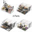 Clear Makeup Cosmetic Organiser Storage Drawers Display Boxes Case with 12 Drawers