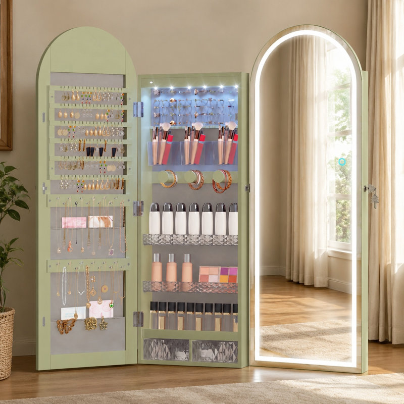 Armoire à bijoux DEL Laurel, Vert