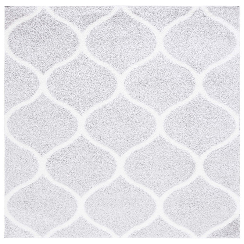 Fleuriane Tahoe Shag Performance Geometric Rug, Square 6'7"