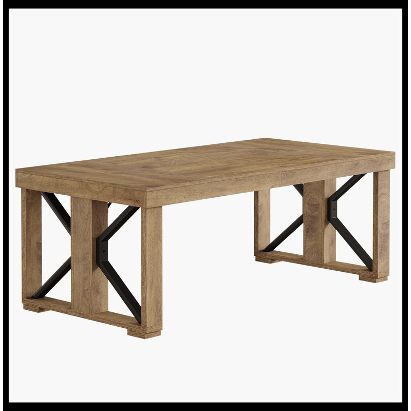 Bureau d'ordinateur de direction 70,8 po, bureau à domicile avec double caisson robuste