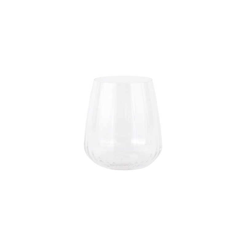 Francesca Stemless Wine Glass, Clear