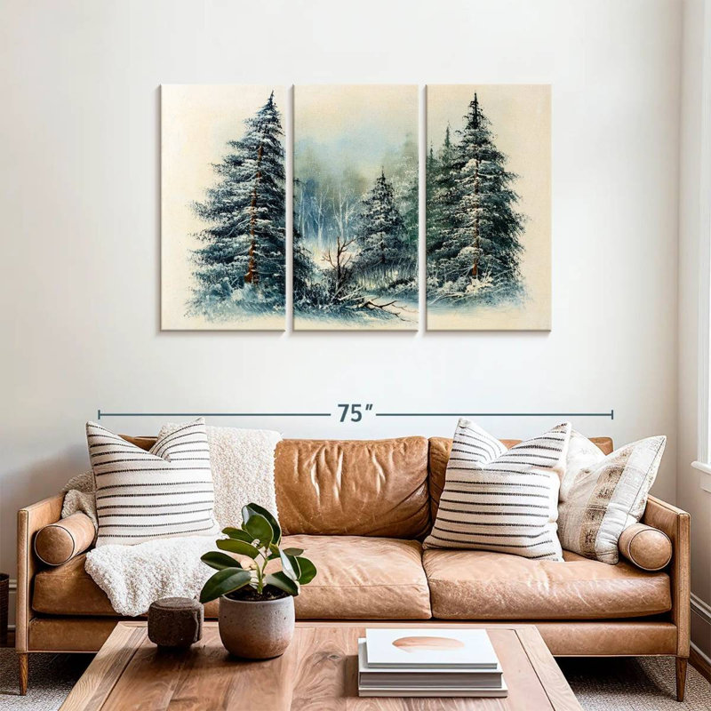 Harnek Winter Evergreen Forest, H 36 po x l 57 po