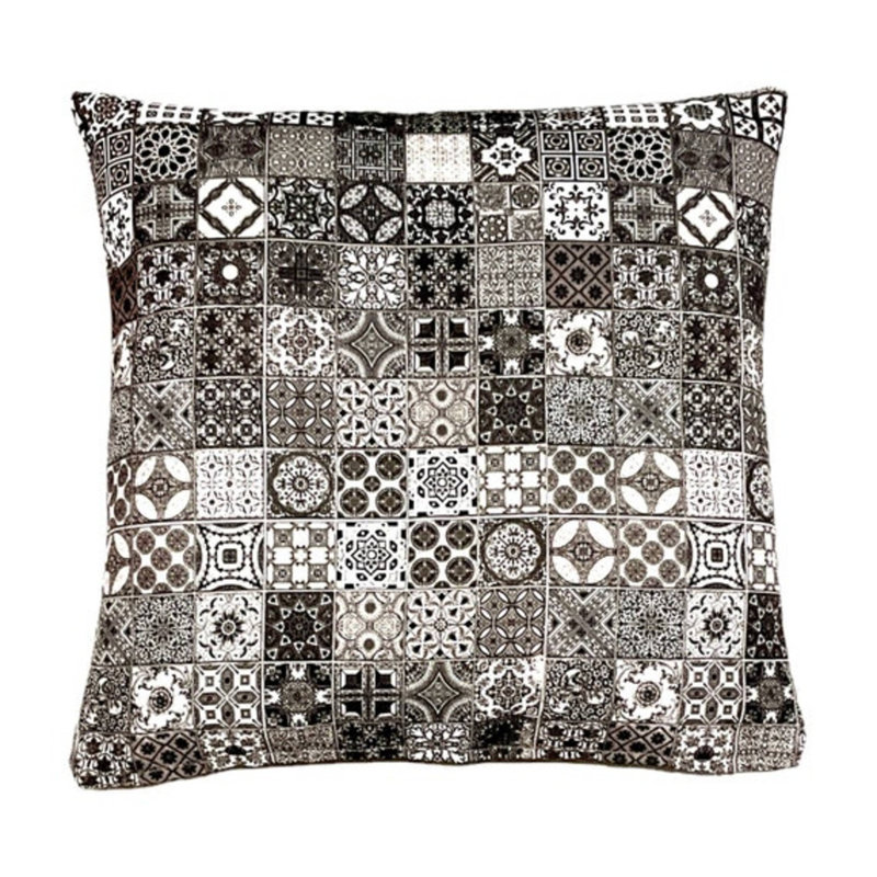 Pascoag Indoor / Outdoor Square Euro Pillow Cover, Gray, Geometric, 43cm H x 43cm W x 3cm D