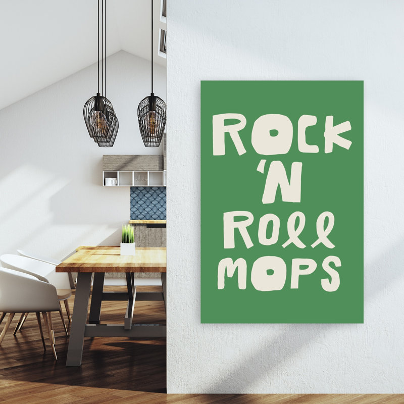 Rock N Rollmops Modern Playful Retro Landscape Nature Wall Art Print 1 Piece Wrapped Canvas Wall Art, 152.4cm H x 101.6cm W