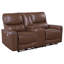Ensemble de canapés inclinables électriques 2 pièces Tiffanee brun selle-98386896-129548695