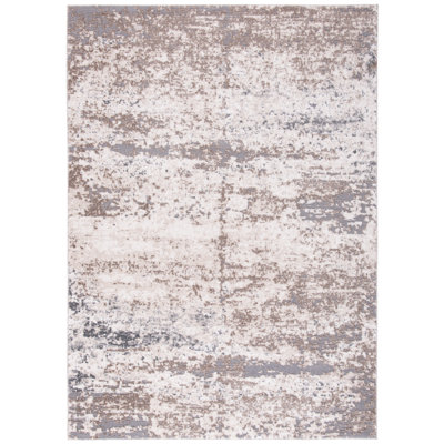 Tapis abstrait ivoire / gris