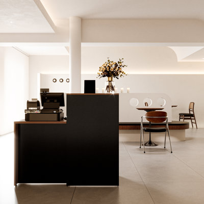 Neibart Rectangle Manufactured Wood Reception Desk