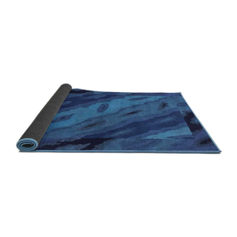 Tapis multicolore à motif abstrait Myricle, Rond 7 pi