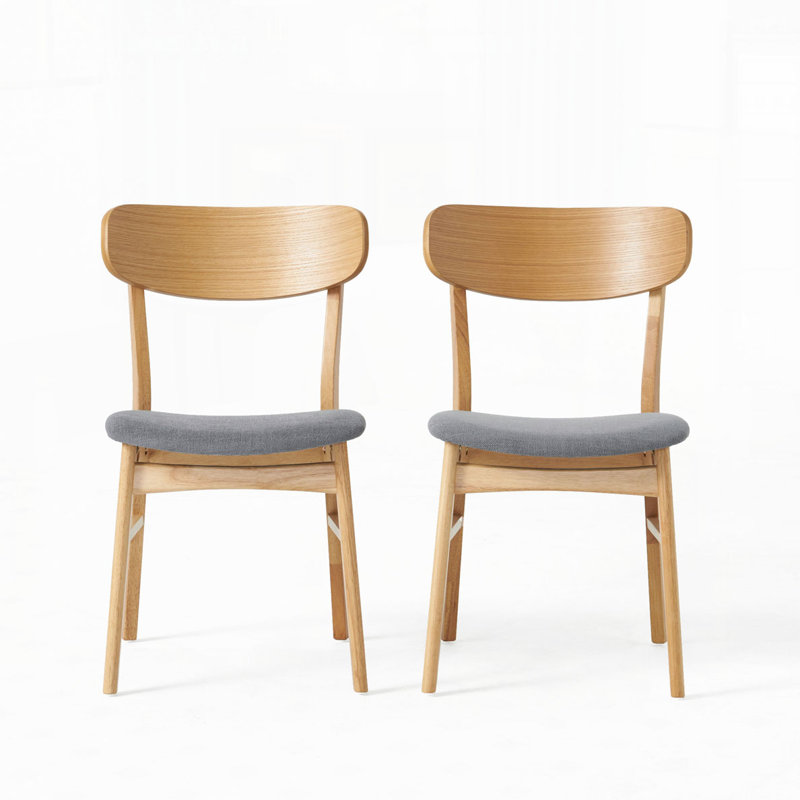 Chaises de salle à manger en bois, Gris foncé