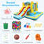 Inflatable Bounce House With Slide Jumping Area Tunnel Ball Pit With 550w Blower