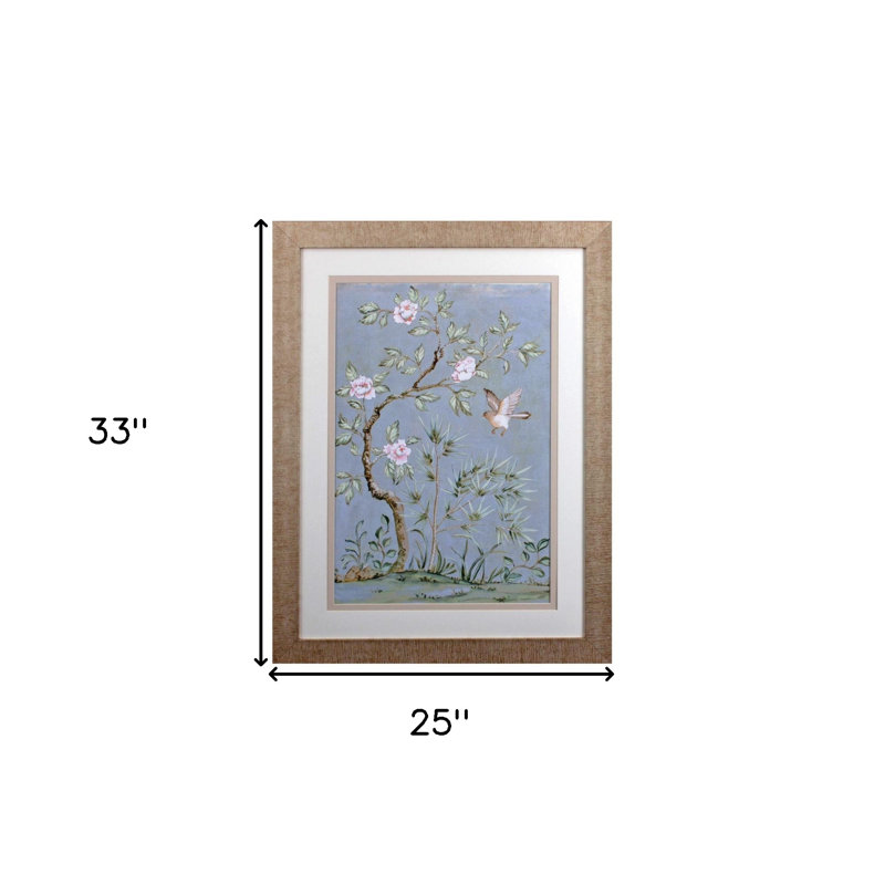 «Spring Mural II», art mural encadré brun