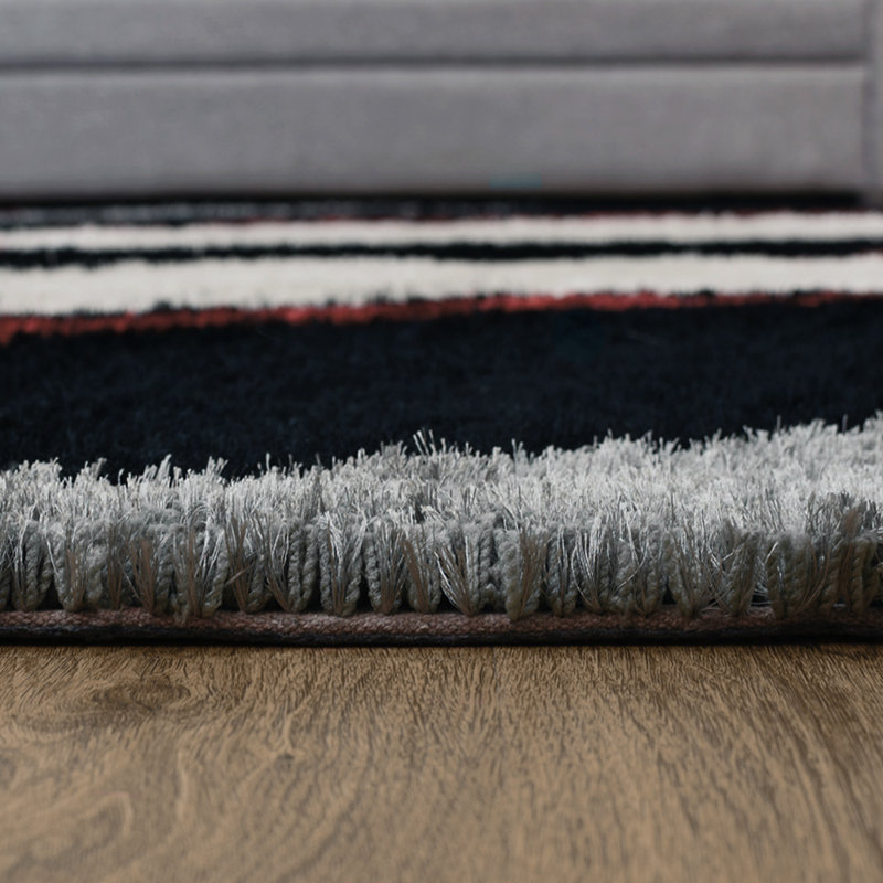 Latravia Hand Tufted Shag Polyester Eco-Friendly Area Rugs - Square, Multicolor, Contemporary Modern Design, High Pile Thick Handmade Anti Skid Area Rugs for Living Room, Bed Room