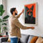 Fox-Headed Figure Modern - Wrapped Canvas-379790215-379790225