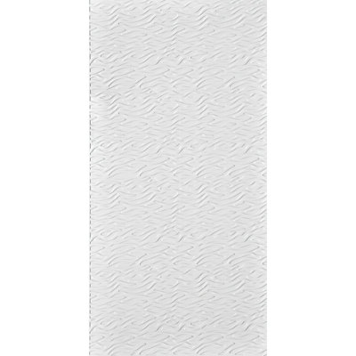 Varech MirroFlex 4 pi. x 8 pi Panneaux muraux PVC PVC 3D - Blanc brillant (32 pieds carrés / feuille)