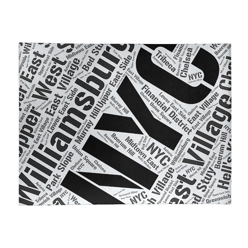 Tapis noir barhood des districts de à tissage plat rand cites city, Rectangle 8 pi x 10 pi