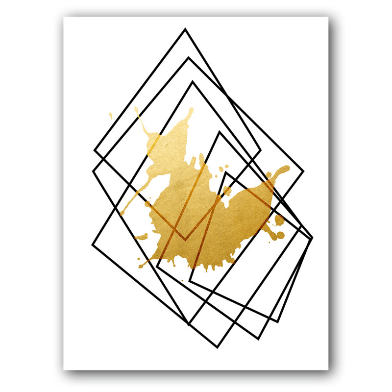 Gilt Mod I - Graphic Art, 40" H x 30" W x 1" D
