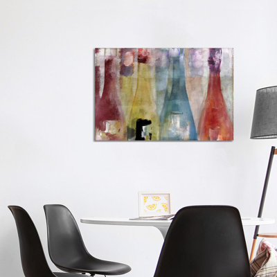 Bouteilles II 1 Piece Wrapped Canvas Painting