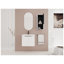Meuble-lavabo mural 24 po avec lavabo en céramique blanche et armoire en contreplaqué blanc