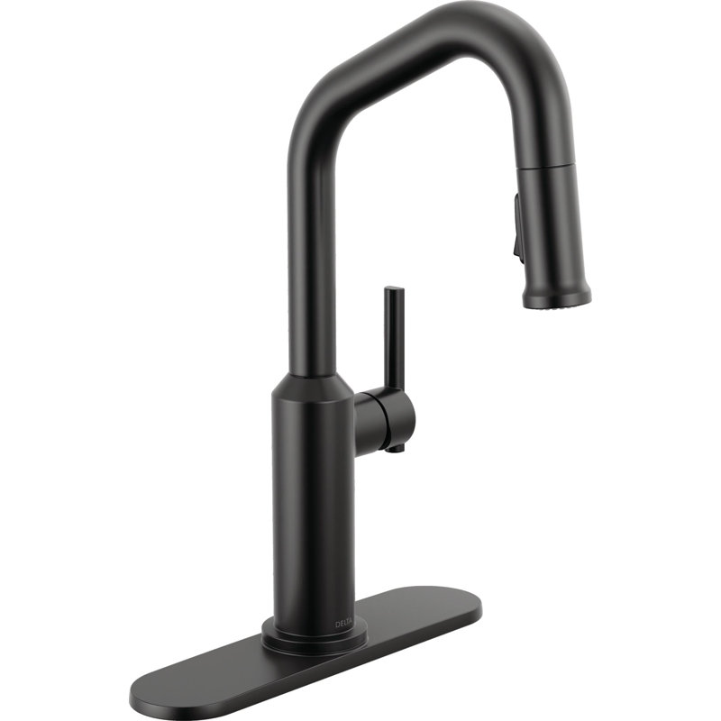 Single Handle Pull-Down Bar/Prep Faucet, Matte Black