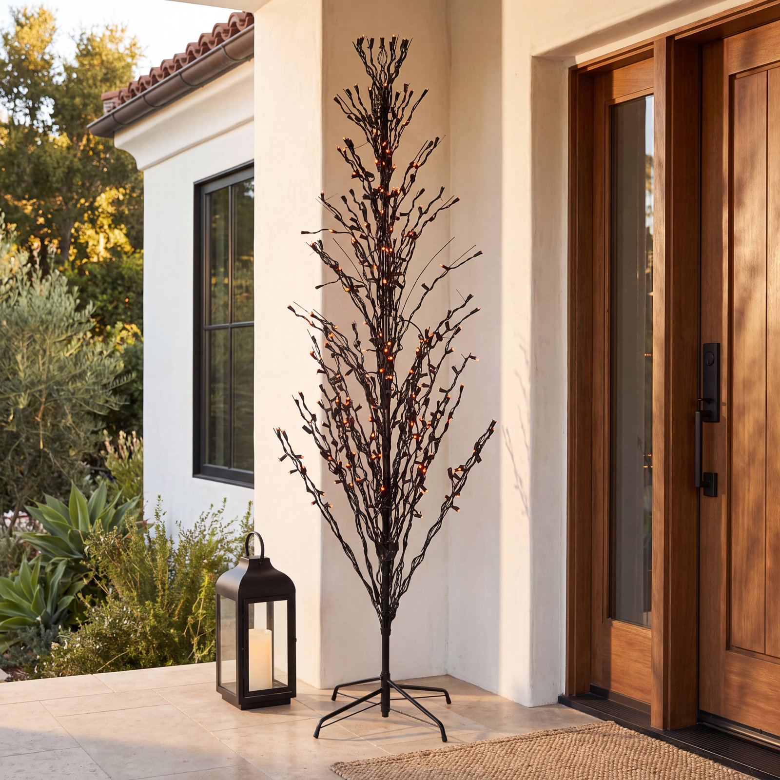 Lighted Halloween Twig Tree, 108 in x 46 in